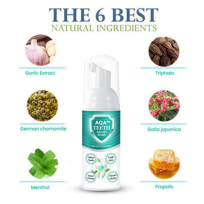🔥 LAST DAY SALE 70% OFF 🔥AQA™ NEW TEETH Mouthwash - Solve all Oral Problems